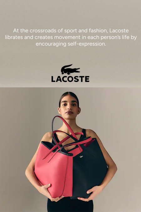 شنطة - Lacoste دوبل فيس / مقاس لارج